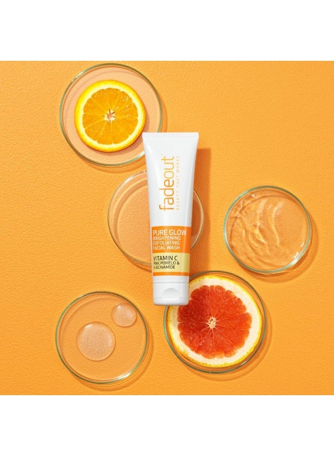 فيد آوت غسول الوجه المقشر والمبيض بيور جلو مع فيتامين سي، وفاكهة البوملي الوردية، والنياسيناميد، 100 مل - Image 2